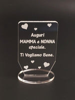 Targhetta personalizzabile con frase Regalo originale FESTA DEI NONNI Compleanno NONNA