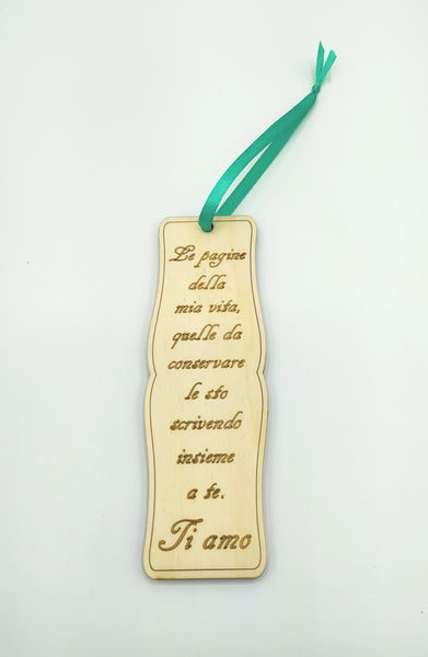 Segnalibro legno Idea regalo San Valentino personalizzabile
