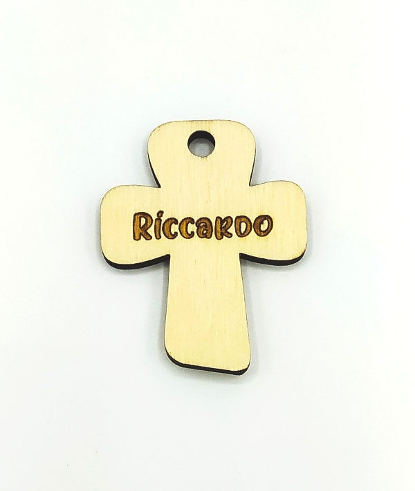 10 pezzi SEGNAPOSTO Bomboniera PRIMA COMUNIONE Croce in legno personalizzabile con nome