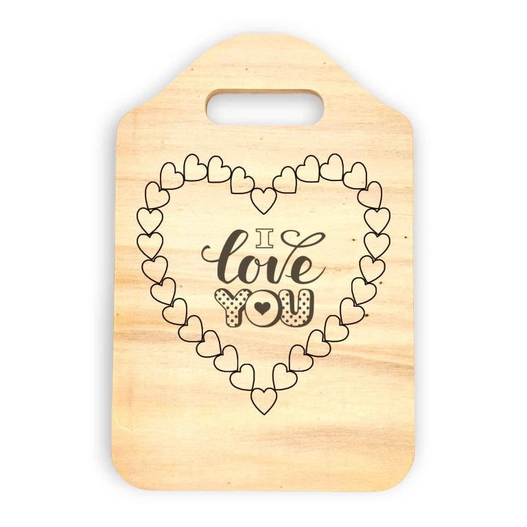 Idea regalo Tagliere in legno Regali anniversario fidanzamento matrimonio I Love you